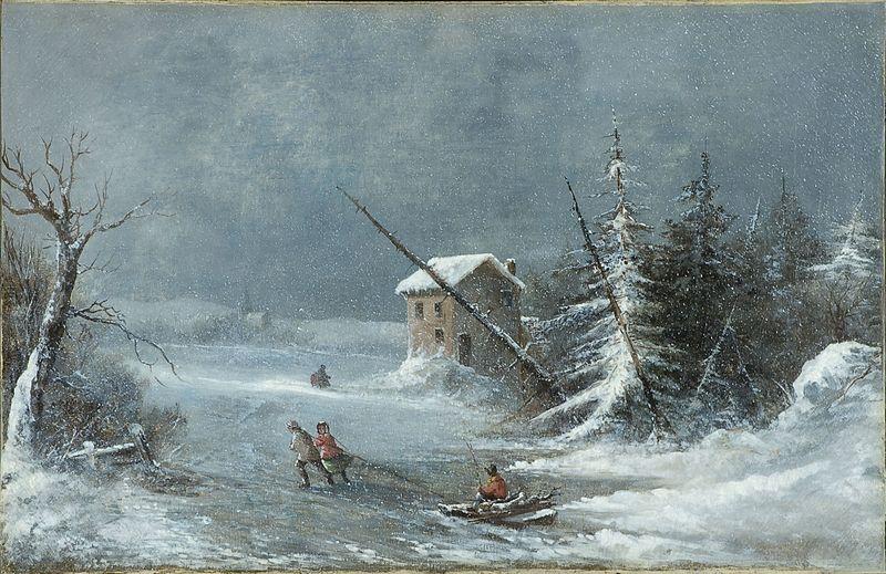 Cornelius Krieghoff The Blizzard oil painting picture